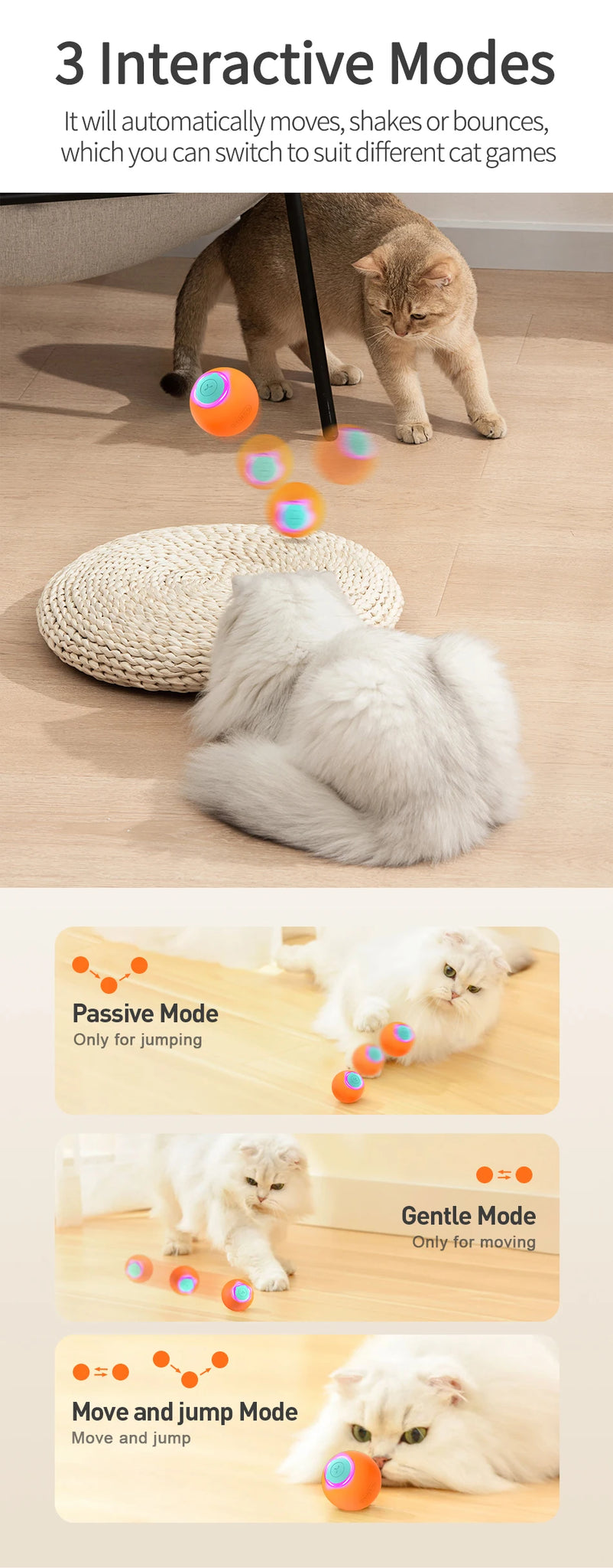 Interactive Cat Bouncing Ball